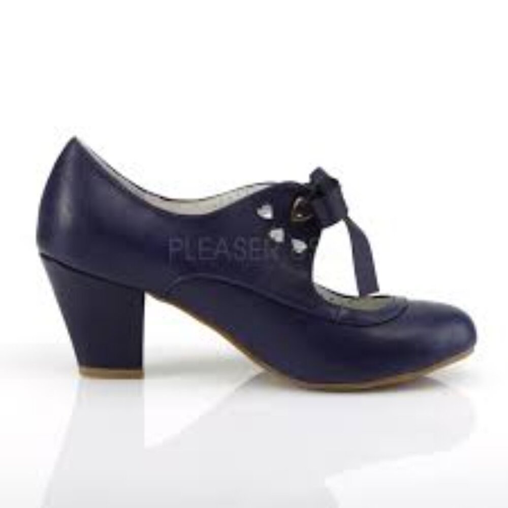 Pin Up Couture Navy Heels, 6.5, New